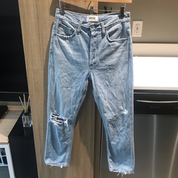 Agolde Riley High Rise Straight Shatter Size 26 - Picture 3 of 4